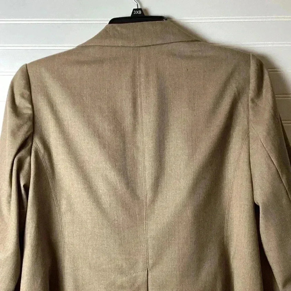 Talbots NWOT TAN 99% Wool Blazer Size 16P - Picture 5 of 11